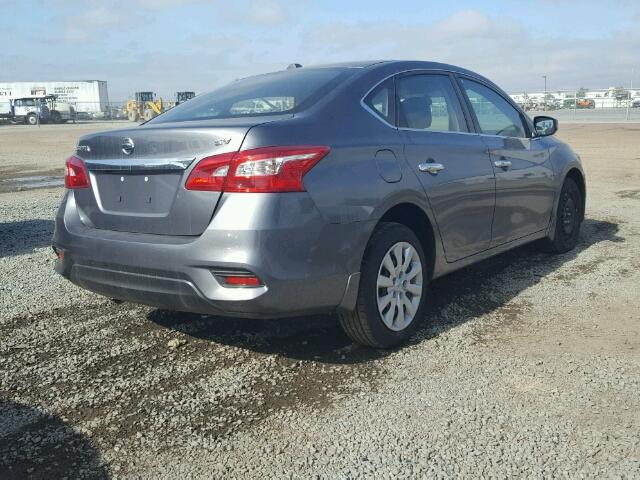 3N1AB7AP1HL650816 - 2017 NISSAN SENTRA S GRAY photo 4