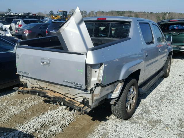 5FPYK1F45AB009882 - 2010 HONDA RIDGELINE SILVER photo 4