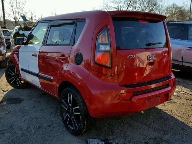 KNDJT2A2XB7295822 - 2011 KIA SOUL RED photo 3