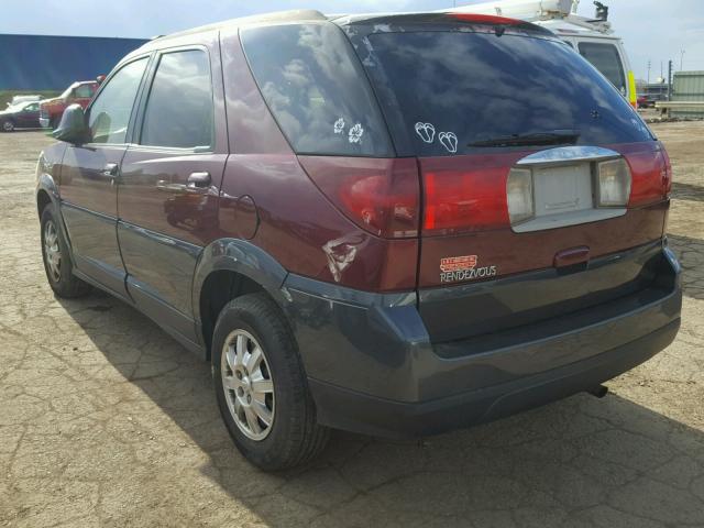 3G5DA03E04S570768 - 2004 BUICK RENDEZVOUS MAROON photo 3