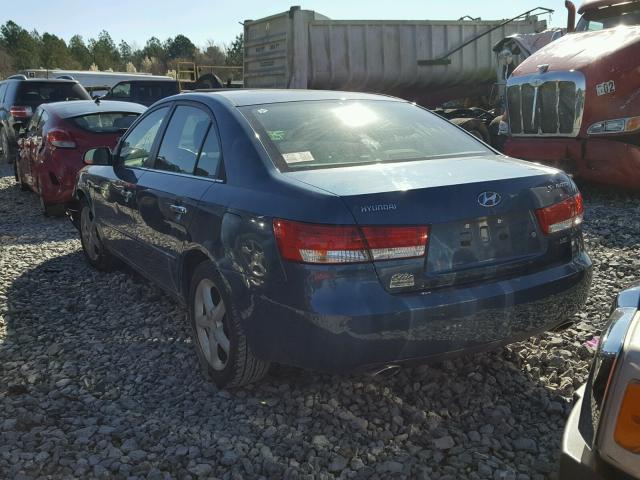 5NPEU46FX6H001827 - 2006 HYUNDAI SONATA GLS BLUE photo 3