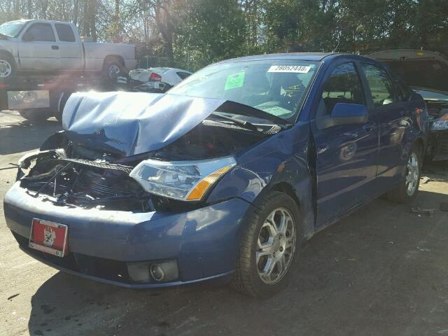 1FAHP35N08W169597 - 2008 FORD FOCUS SE BLUE photo 2