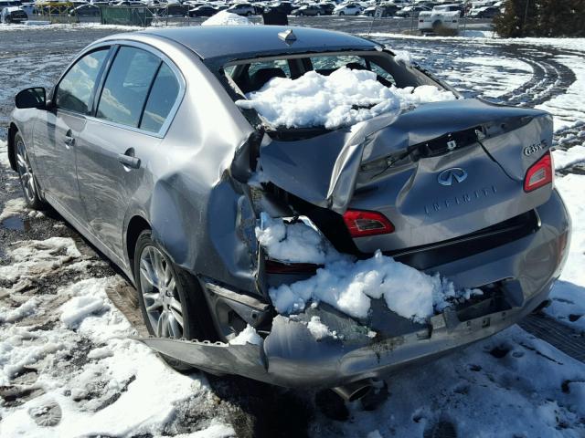 JNKBV61F58M260543 - 2008 INFINITI G35 GRAY photo 3