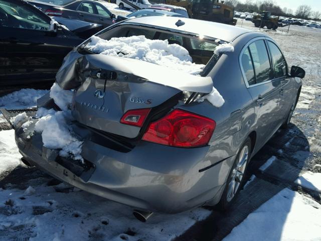 JNKBV61F58M260543 - 2008 INFINITI G35 GRAY photo 4