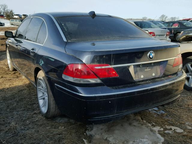 WBAHN83558DT79122 - 2008 BMW 750 LI BLUE photo 3