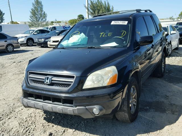 2HKYF184X3H524214 - 2003 HONDA PILOT EX BLACK photo 2