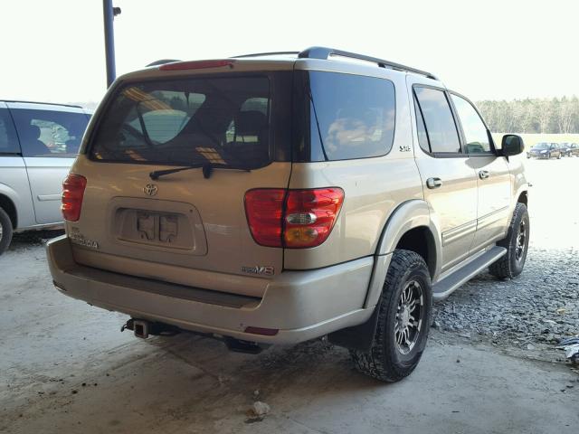 5TDZT34A92S080451 - 2002 TOYOTA SEQUOIA SR GOLD photo 4