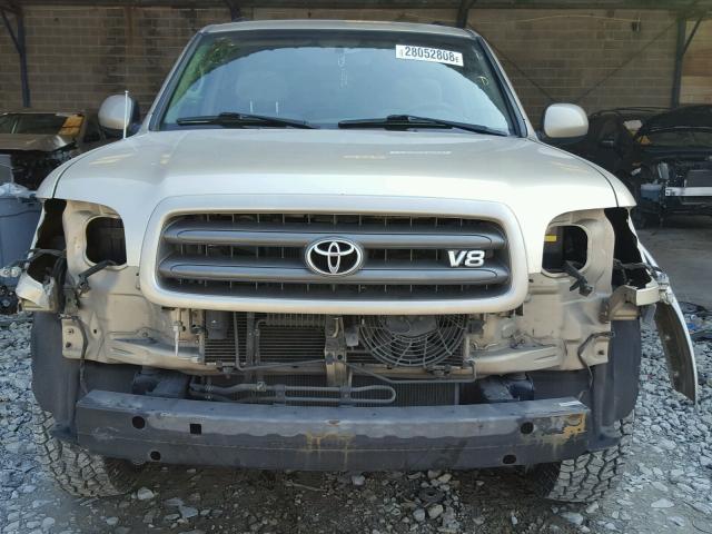 5TDZT34A92S080451 - 2002 TOYOTA SEQUOIA SR GOLD photo 9