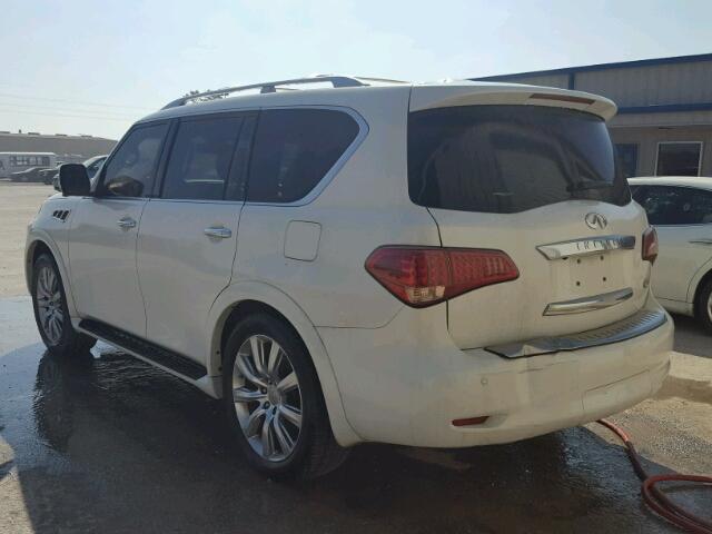 JN8AZ2NF7D9530832 - 2013 INFINITI QX56 WHITE photo 3