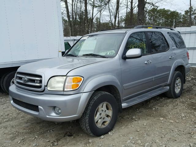 5TDBT48A12S123777 - 2002 TOYOTA SEQUOIA LI SILVER photo 2