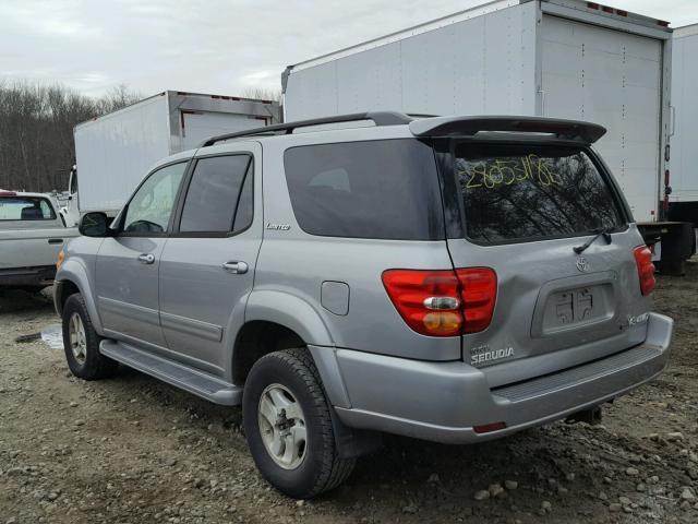 5TDBT48A12S123777 - 2002 TOYOTA SEQUOIA LI SILVER photo 3