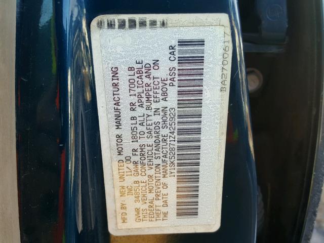 1Y1SK52871Z425923 - 2001 CHEVROLET GEO PRIZM 蓝色 照片 10