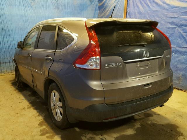 5J6RM4H57CL082289 - 2012 HONDA CR-V EX GRAY photo 3