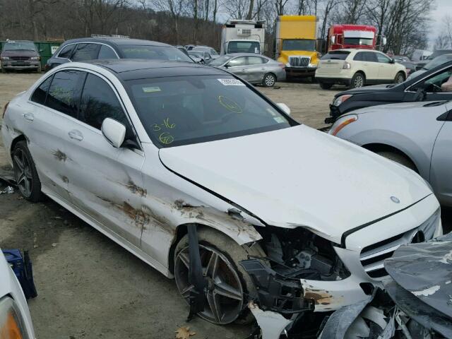 55SWF4KB1GU099095 - 2016 MERCEDES-BENZ C 300 4MAT WHITE photo 1