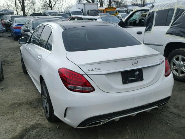 55SWF4KB1GU099095 - 2016 MERCEDES-BENZ C 300 4MAT WHITE photo 3