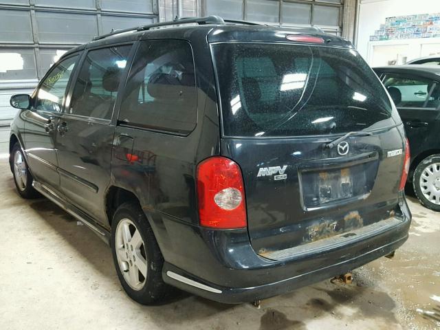 JM3LW28J420331601 - 2002 MAZDA MPV WAGON BLACK photo 3