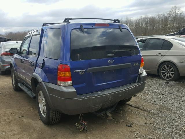 1FMYU03155KA62559 - 2005 FORD ESCAPE XLT BLUE photo 3