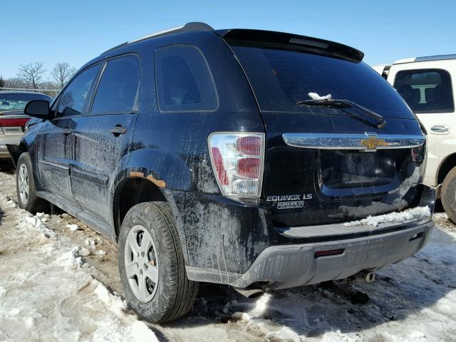 2CNDL23F366151849 - 2006 CHEVROLET EQUINOX LS BLACK photo 3