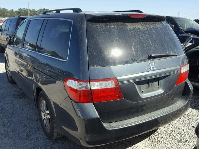 5FNRL38406B008178 - 2006 HONDA ODYSSEY EX BLUE photo 3