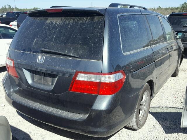 5FNRL38406B008178 - 2006 HONDA ODYSSEY EX BLUE photo 4