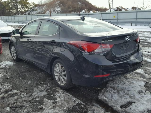 5NPDH4AE9EH484157 - 2014 HYUNDAI ELANTRA SE BLACK photo 3