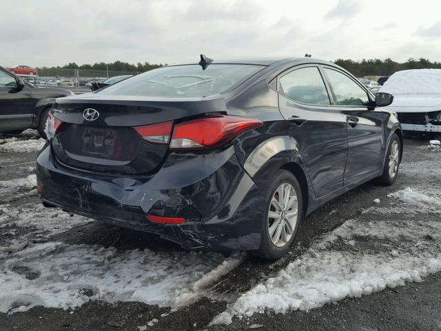 5NPDH4AE9EH484157 - 2014 HYUNDAI ELANTRA SE BLACK photo 4