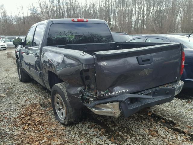 3GCPKREA2BG139365 - 2011 CHEVROLET SILVERADO GRAY photo 3