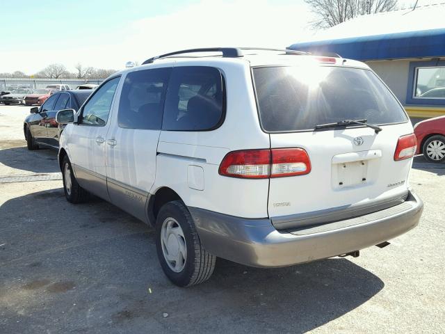 4T3ZF13C51U350352 - 2001 TOYOTA SIENNA LE WHITE photo 3