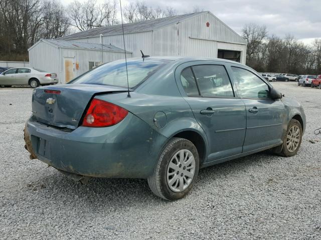 1G1AA5F54A7133038 - 2010 CHEVROLET COBALT LS GREEN photo 4