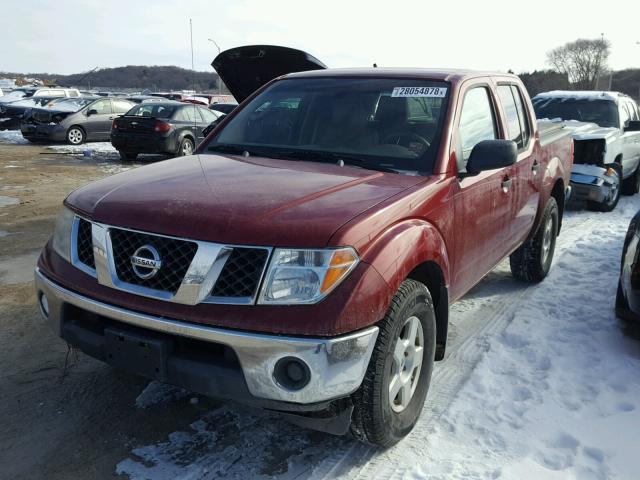 1N6AD07W37C405780 - 2007 NISSAN FRONTIER C RED photo 2