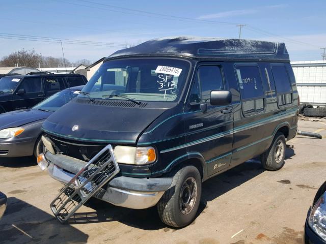 2B6HB21X6RK585462 - 1994 DODGE RAM VAN B2 BLACK photo 2