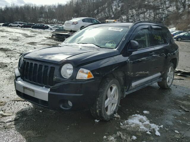 1J8FF57W37D180120 - 2007 JEEP COMPASS LI BLACK photo 2