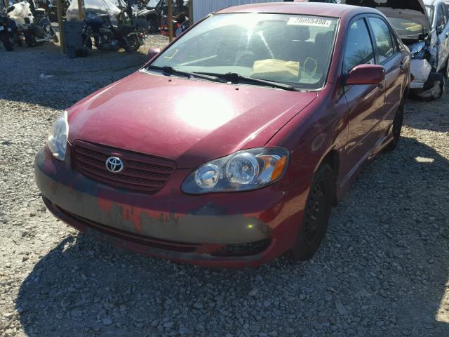 2T1BR32E77C744140 - 2007 TOYOTA COROLLA RED photo 2