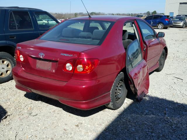 2T1BR32E77C744140 - 2007 TOYOTA COROLLA RED photo 4