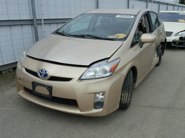 JTDKN3DU1B0317166 - 2011 TOYOTA PRIUS GOLD photo 2