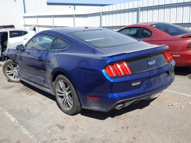 1FA6P8CF9G5311319 - 2016 FORD MUSTANG GT BLUE photo 3