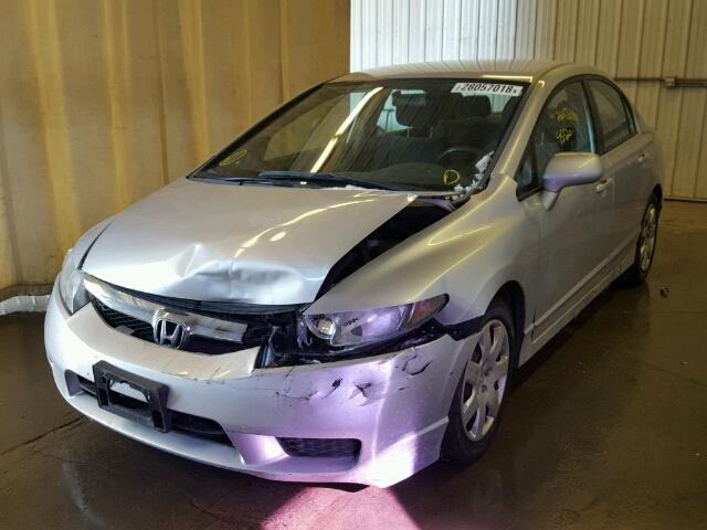 2HGFA16579H319180 - 2009 HONDA CIVIC LX SILVER photo 2