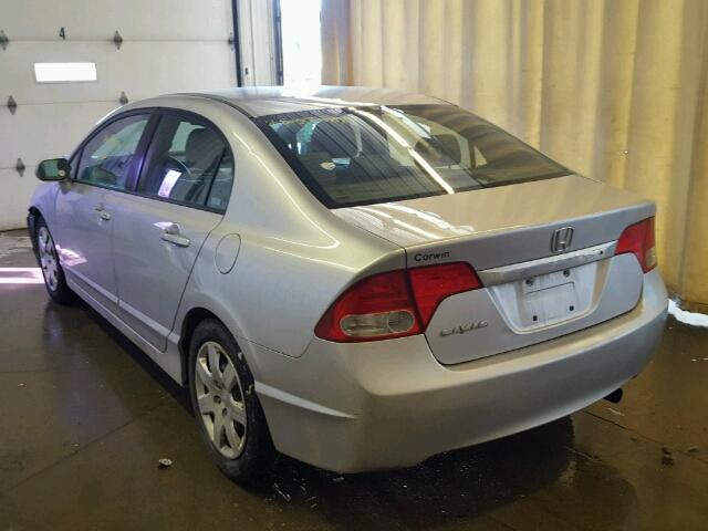 2HGFA16579H319180 - 2009 HONDA CIVIC LX SILVER photo 3