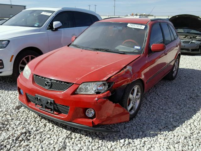 JM1BJ245921468684 - 2002 MAZDA PROTEGE PR RED photo 2