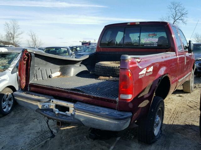 1FTSX31S6XEE70620 - 1999 FORD F350 SRW S RED photo 4