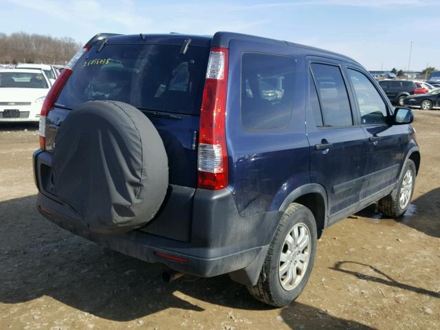 JHLRD78826C004091 - 2006 HONDA CR-V EX BLUE photo 4