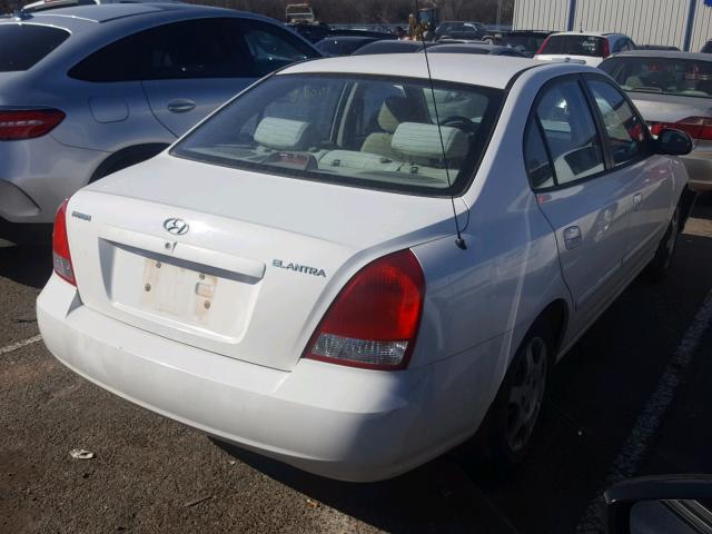 KMHDN45D03U691822 - 2003 HYUNDAI ELANTRA GL WHITE photo 4