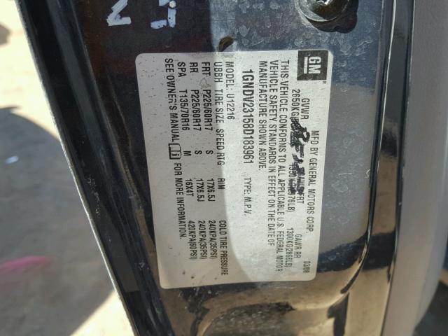 1GNDV23158D183961 - 2008 CHEVROLET UPLANDER L 灰色 照片 10