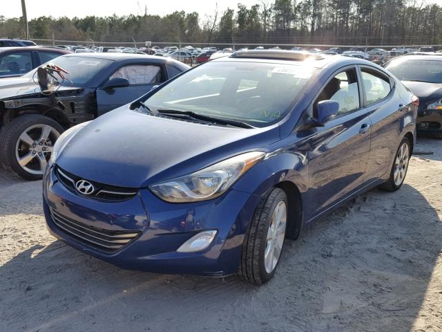 KMHDH4AE5DU610143 - 2013 HYUNDAI ELANTRA GL BLUE photo 2