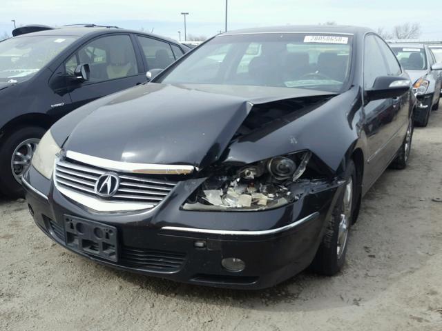 JH4KB16555C004108 - 2005 ACURA RL BLACK photo 2