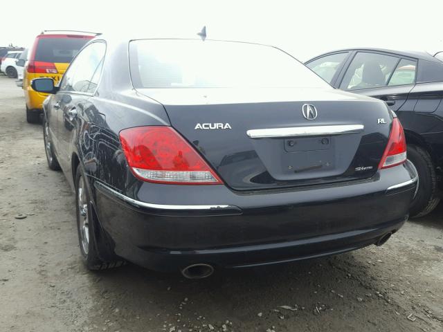 JH4KB16555C004108 - 2005 ACURA RL BLACK photo 3