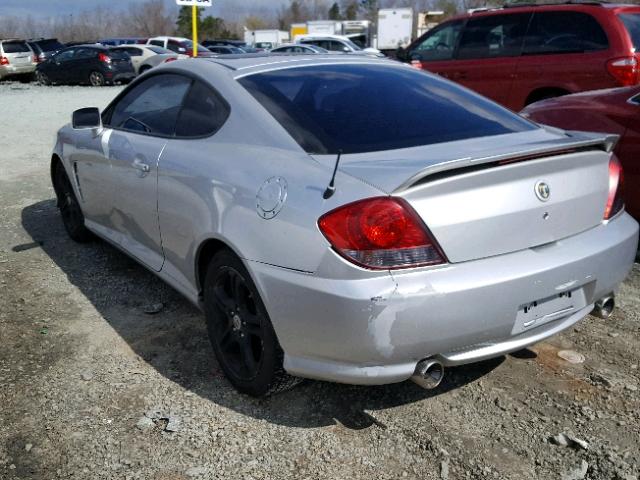 KMHHN65F76U222018 - 2006 HYUNDAI TIBURON GT SILVER photo 3