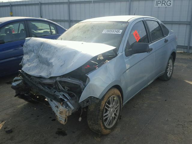 1FAHP35N09W158455 - 2009 FORD FOCUS SE BLUE photo 2