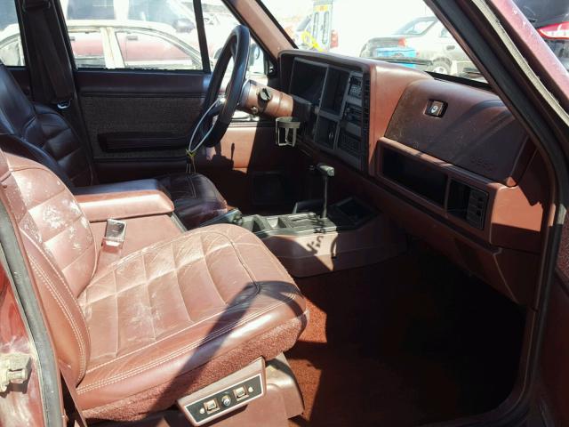 1J4FJ58S2NL216412 - 1992 JEEP CHEROKEE L BURGUNDY photo 5