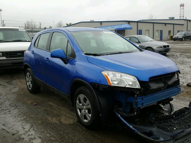 KL7CJKSB4FB249397 - 2015 CHEVROLET TRAX LS BLUE photo 1